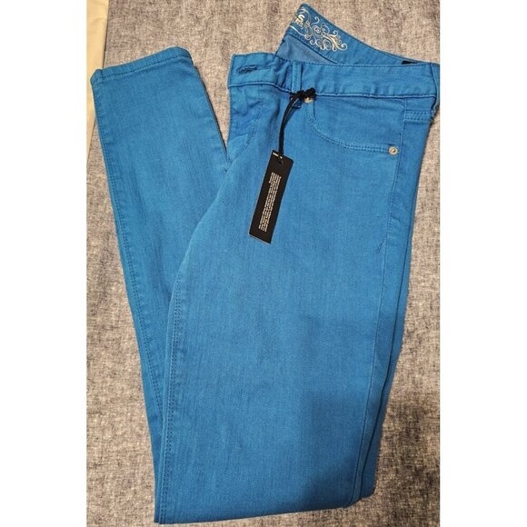 Express Women Stella Regular Fit Jean Legging Low Rise Electric Blue Size 6 NWT - Picture 9 of 14